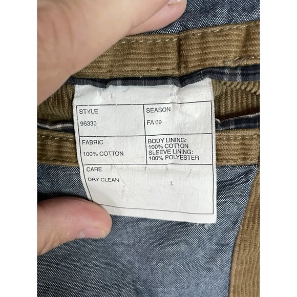 J Crew Corduroy Cotton Tan Mens 3 Button Blazer Sport Coat Jacket Sz L Preppy - Picture 3 of 5